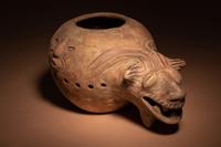 A Nicoya Terracotta Jaguar Effigy Vessel