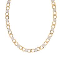 BICOLOR GOLD AND DIAMOND NECKLACE