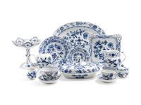 A Meissen Blue Onion Porcelain Dinner Service