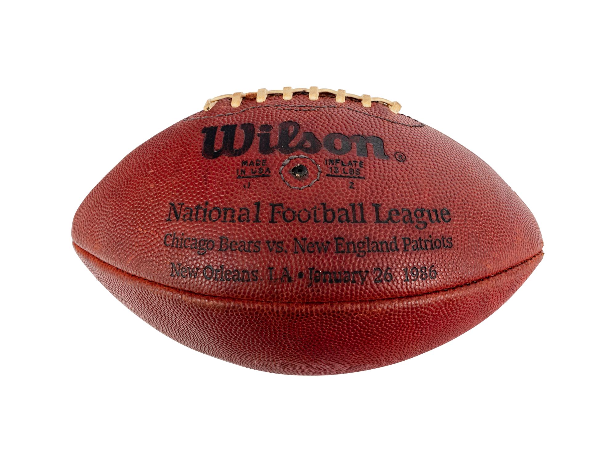 Mike Ditka's Super Bowl XX Game Ball Presented After Chicago Bears Championship Victory Formerly Displayed at Mike Ditka's Restaurant