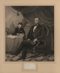 LINCOLN, Abraham (1809-1865). Autograph note signed “A. Lincoln,” as President. 6 November 1861.