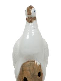 A Pair of Chinese Glazed Ceramic Exotic Birds