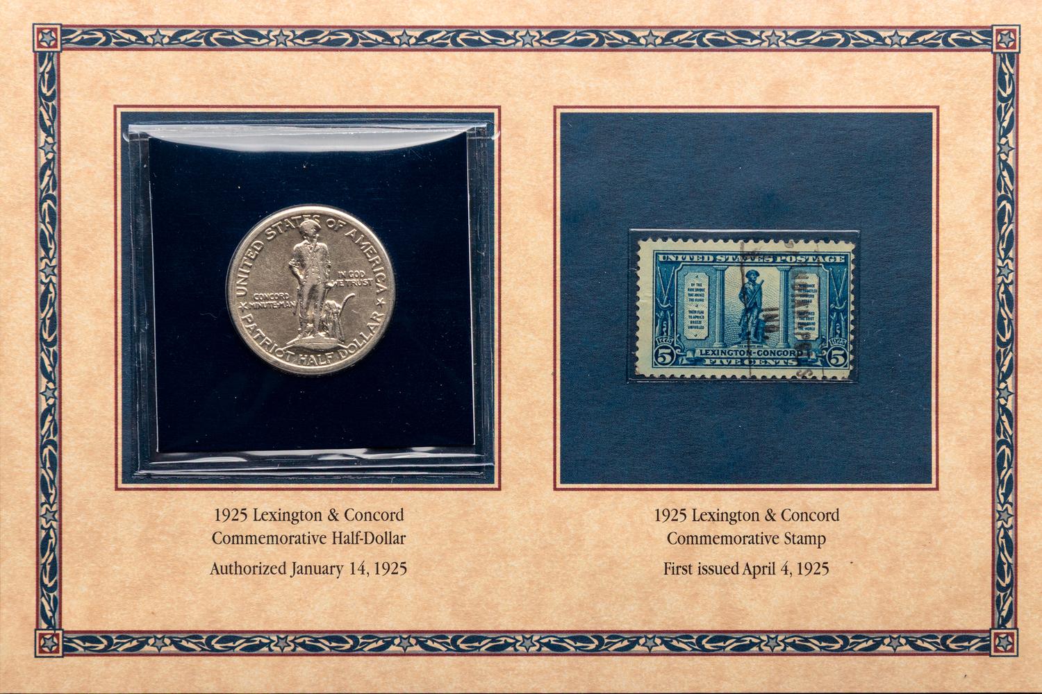 A Group of Four Commemorative 50c Coin and Stamp Sets