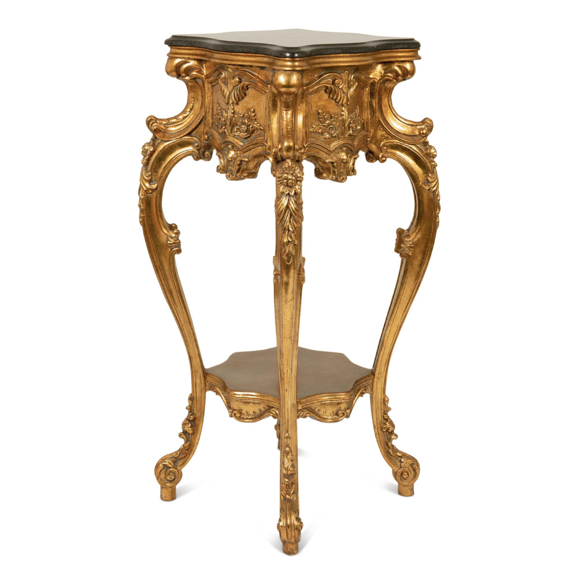 A Louis XV Style Giltwood Pedestal