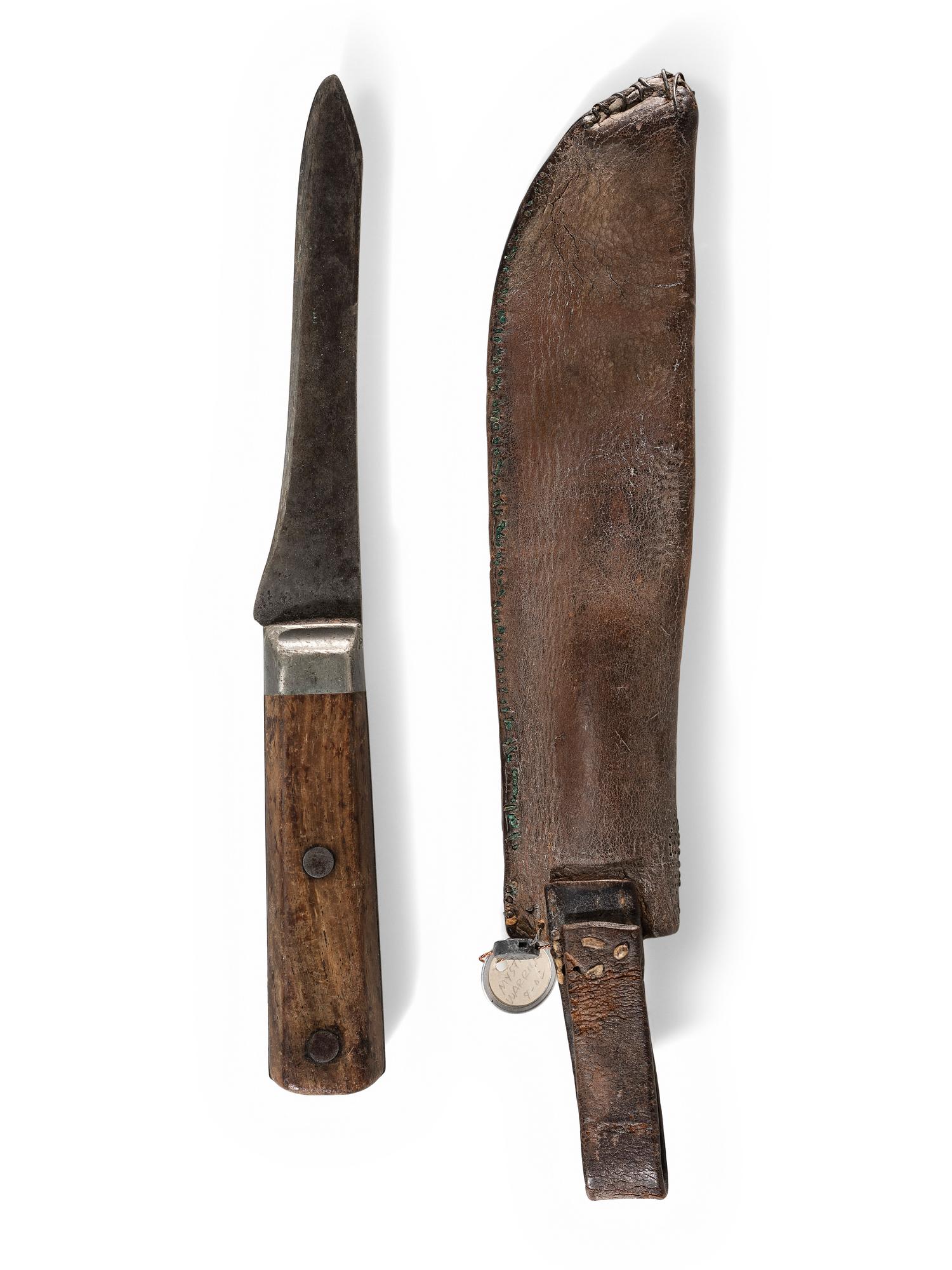 Kiowa Tacked Knife Sheath, with Knife