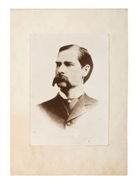Western Outlaws A trio of silver gelatin photographs of Wyatt Earp, Robert Ford, and Thomas Newcomb.