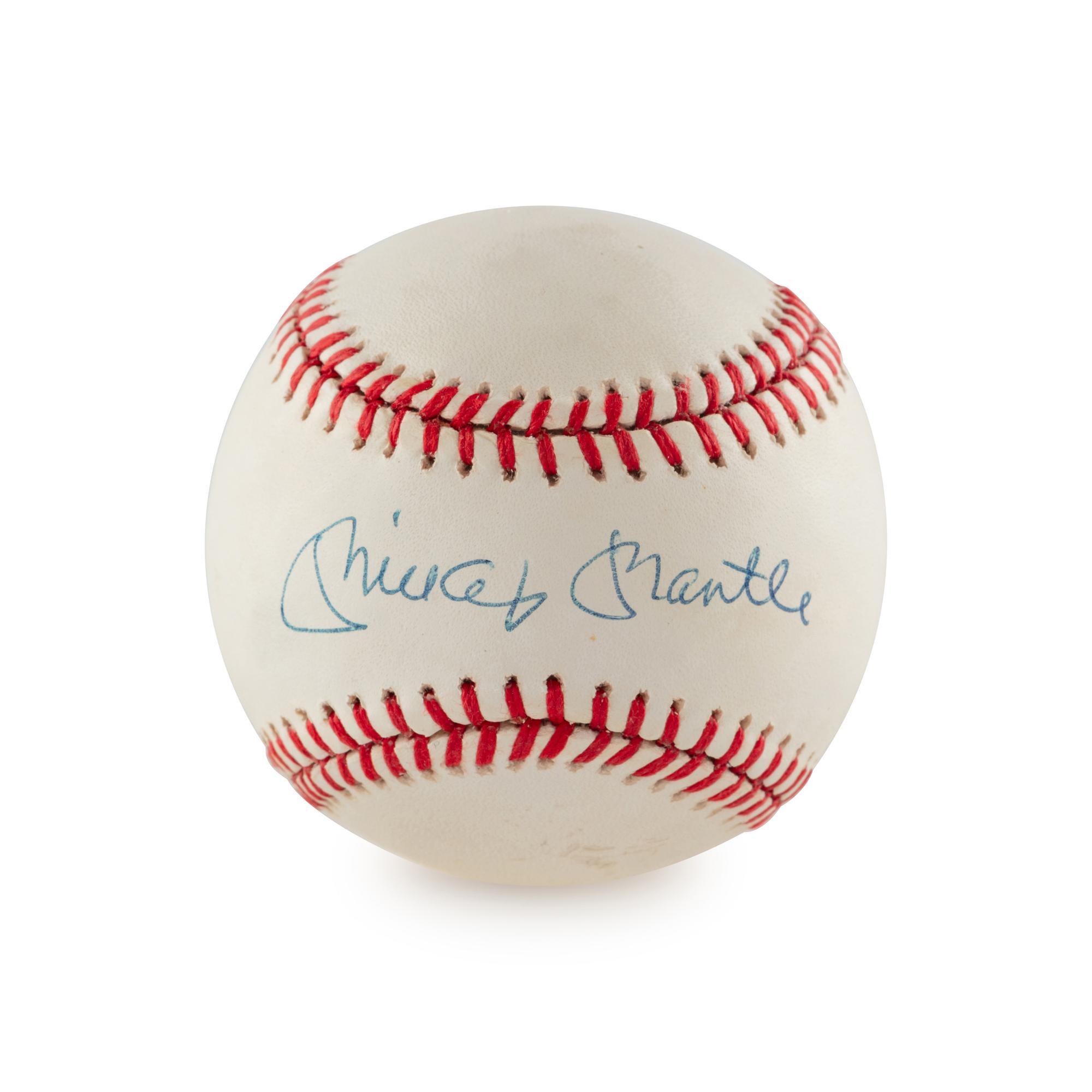 A Mickey Mantle Single Signed Autograph Baseball (JSA Letter)