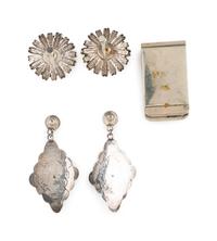 Navajo and Southwestern-style Silver Earrings and Money Clip