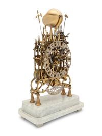 An English Brass Skeleton Clock