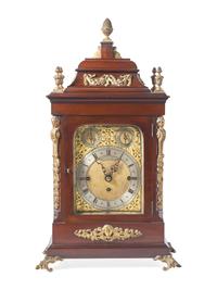 A George III Style Gilt-Bronze Mounted Mahogany Shelf Clock, George W. Biggs & Co., Pittsburgh