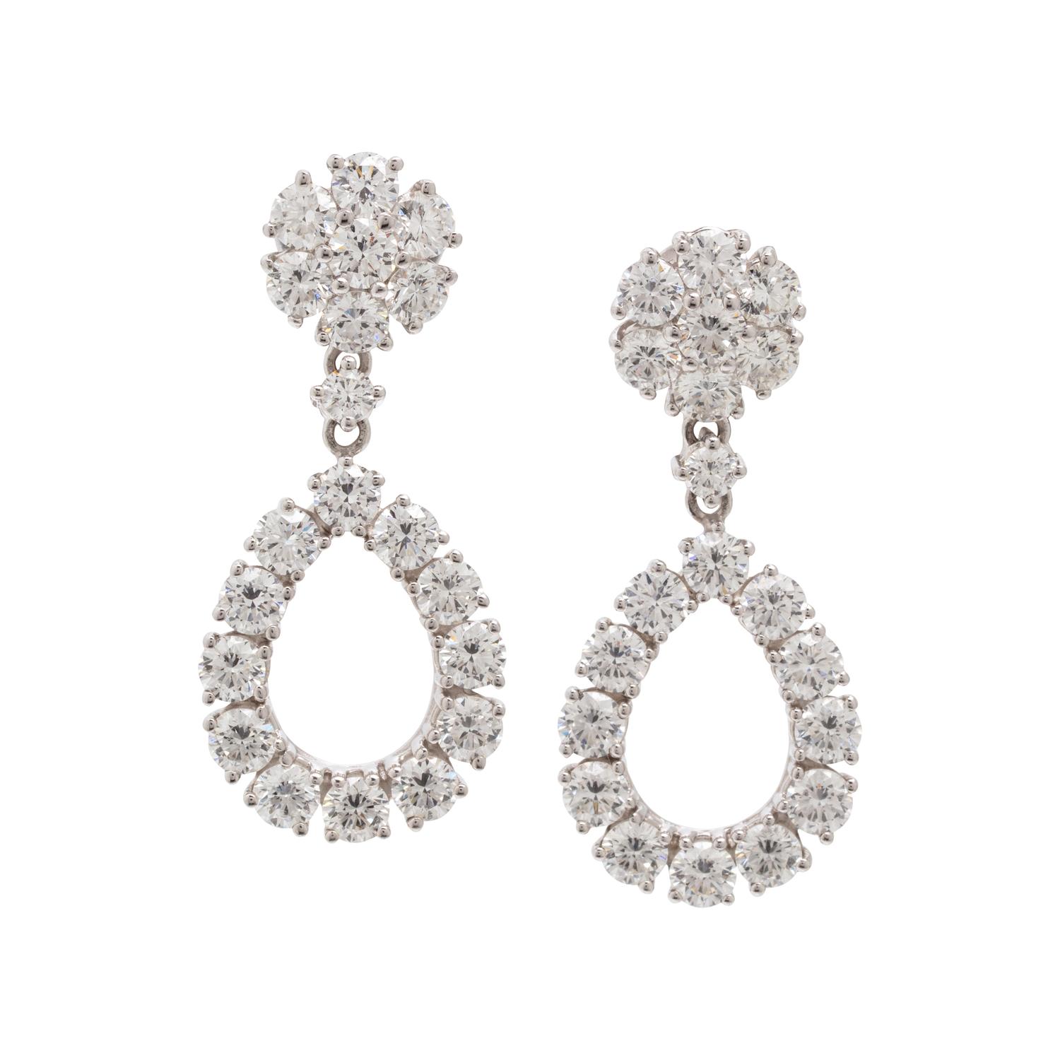 Chopard, Diamond and White Gold 'L'Heure Du Diamant' Earrings