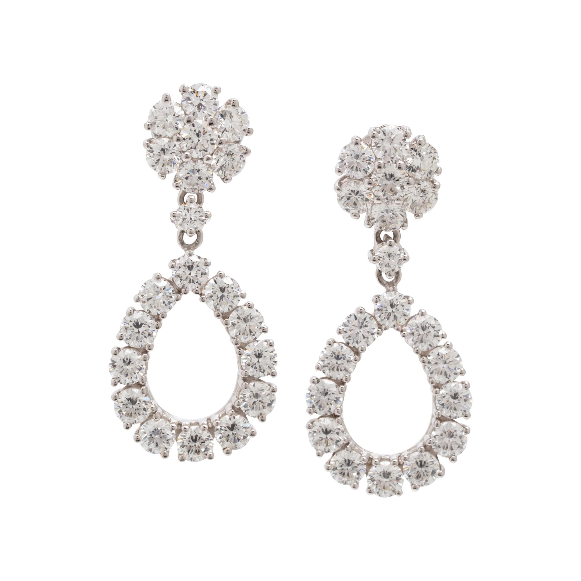 Chopard, Diamond and White Gold 'L'Heure Du Diamant' Earrings