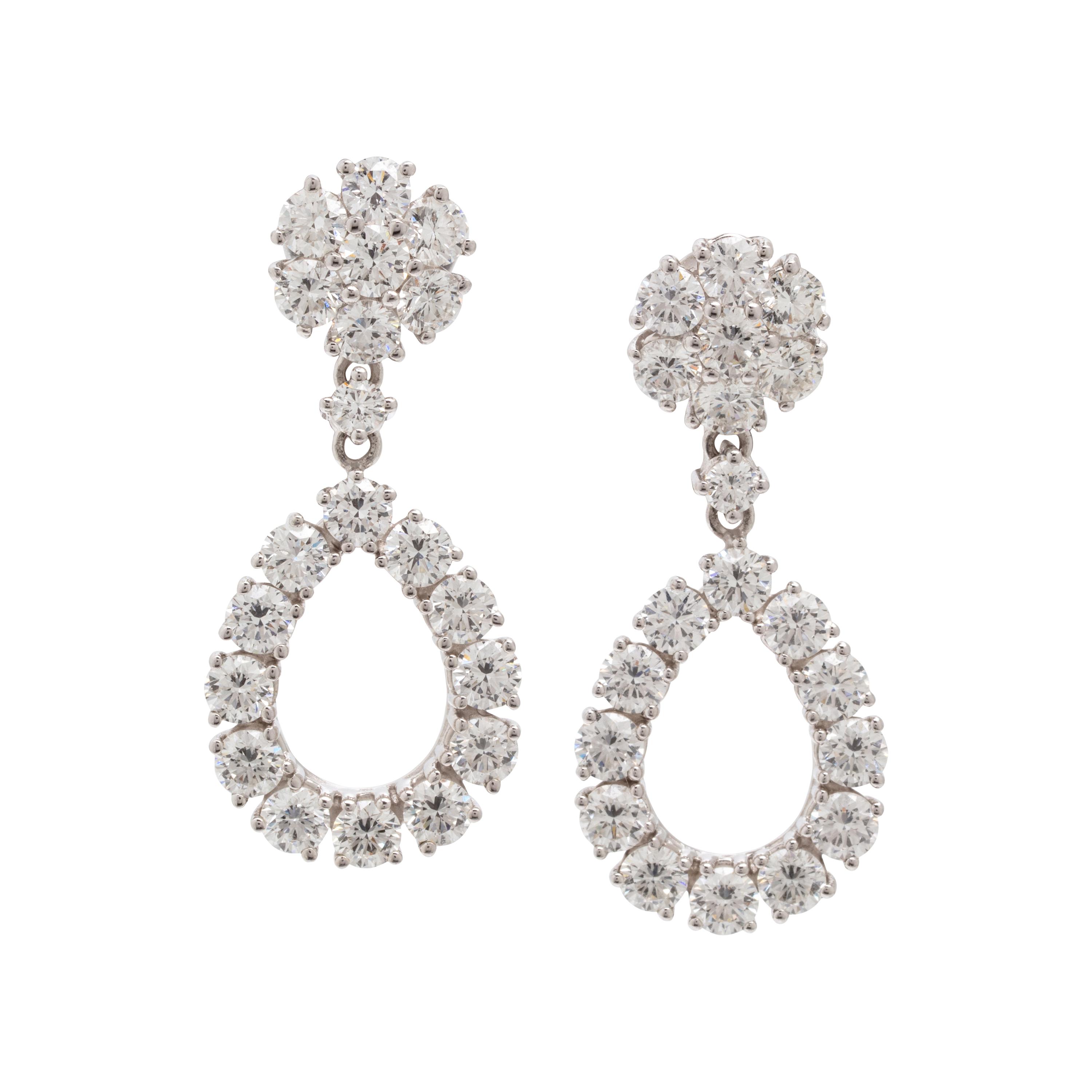 Chopard, Diamond and White Gold 'L'Heure Du Diamant' Earrings