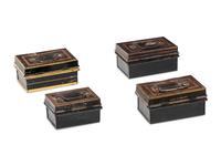 A Collection and Paint Decorated and Lithographed Advertising Tins and Banks