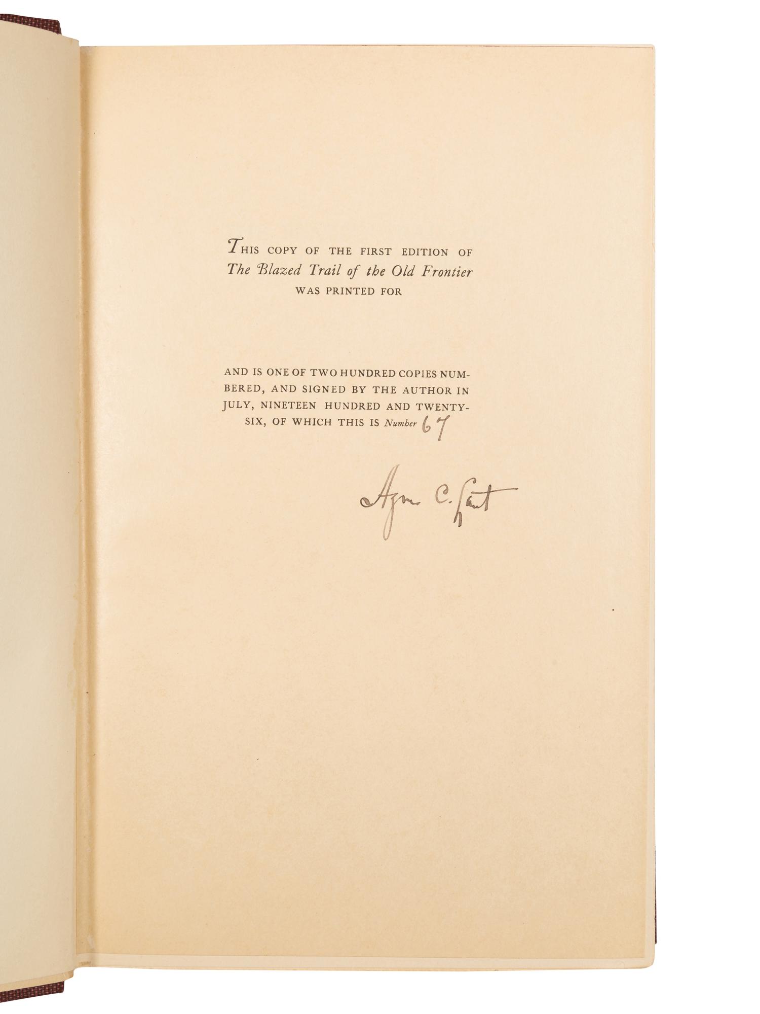 [AMERICAN WEST]. A group of 9 signed works, comprising:
