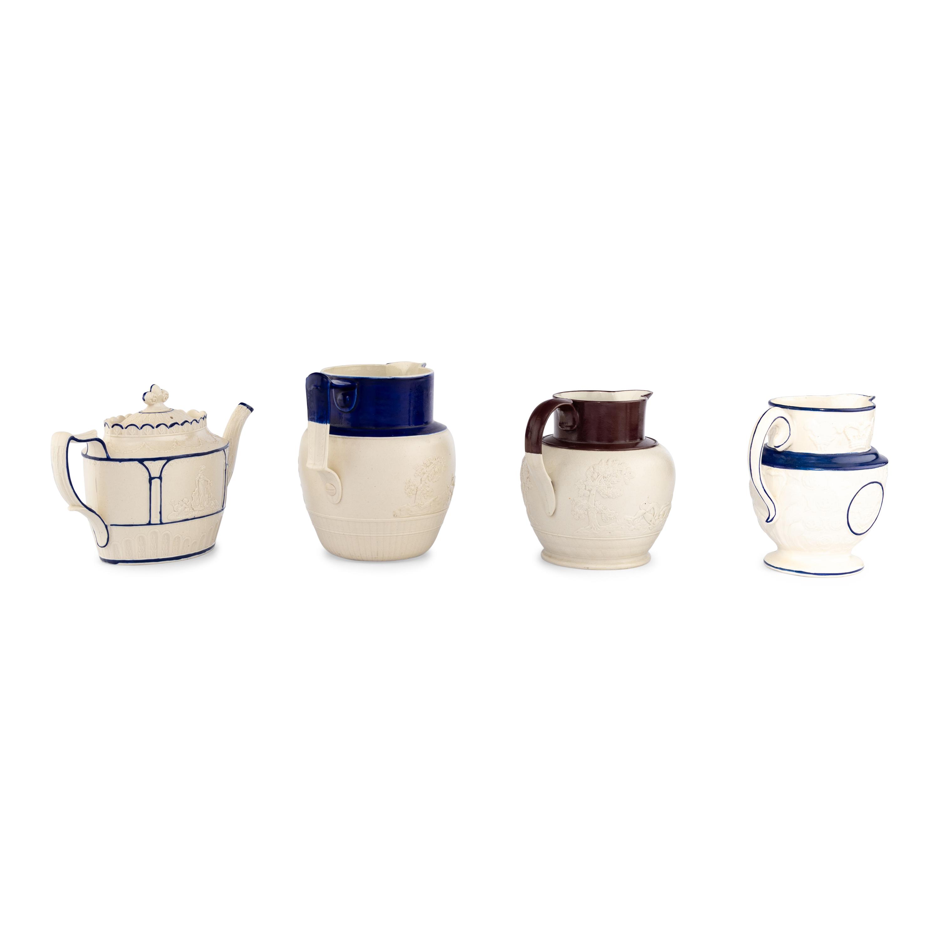 Four English Salt Glazed Earthenware Articles