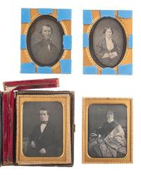 [EARLY PHOTOGRAPHY]. 18 quarter plate daguerreotypes featuring men and women.