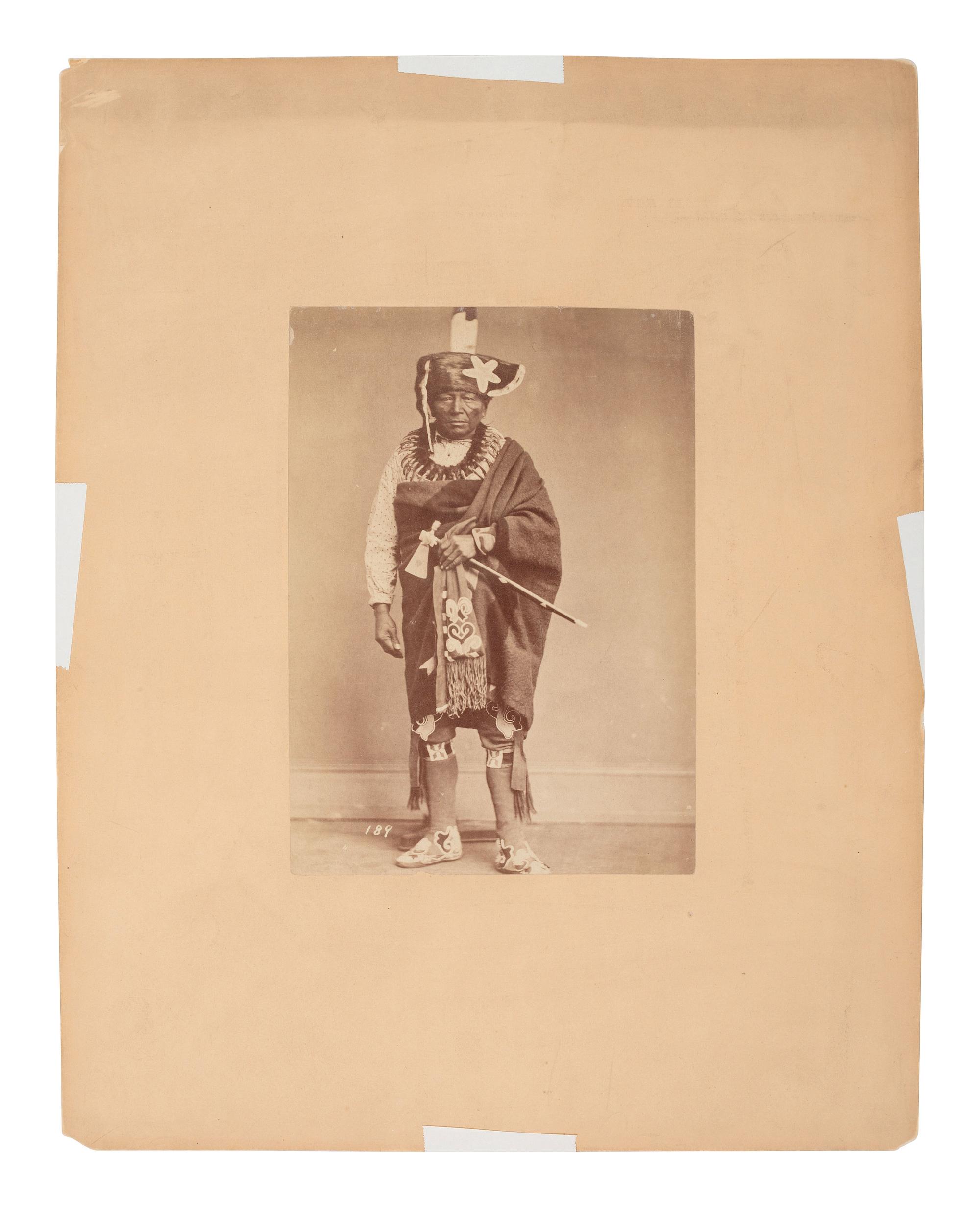 [SHINDLER, Antonio Zeno (1823-1899), photographer]. Photograph of Che-Ko-Skuk, Fox. [Washington, DC, ca 1867].