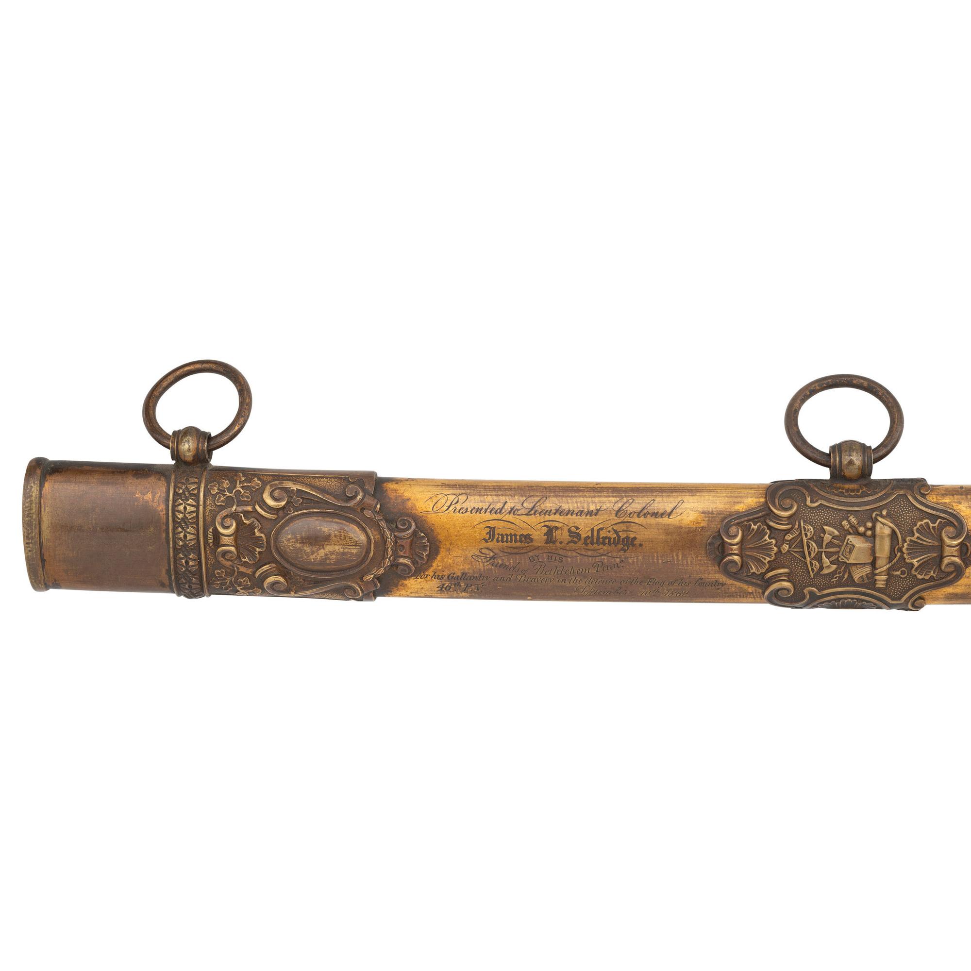 Horstmann Model 1850 Staff and Field Officer's Sword Presented to Lt. Colonel (General) James Selfridge - 46th PA Infantry