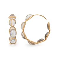MOONSTONE HOOP EARRINGS