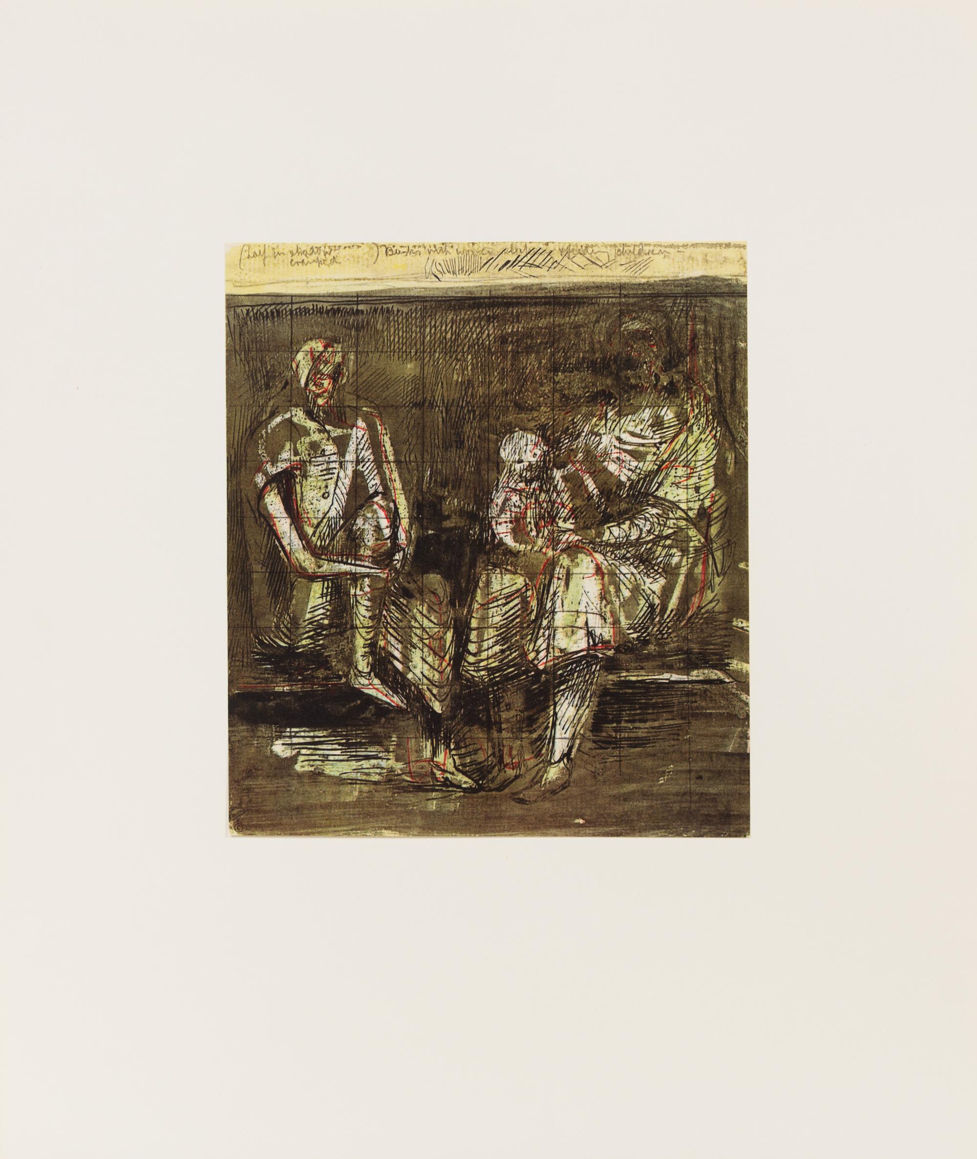 Henry Moore, (British, 1898-1986), Shelter Sketchbook