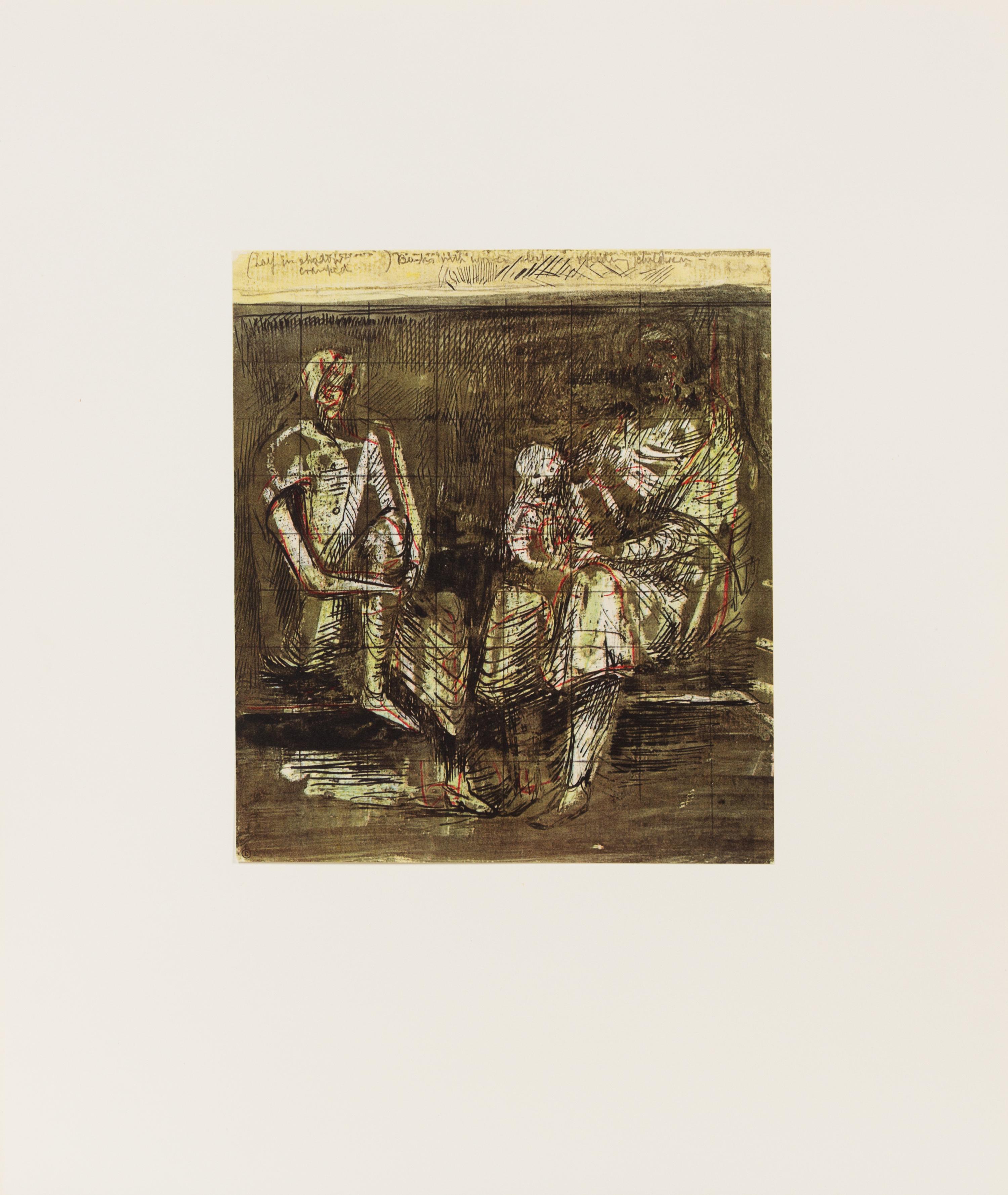 Henry Moore, (British, 1898-1986), Shelter Sketchbook