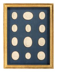 Seven Framed Groups of Grand Tour Plaster Intaglios