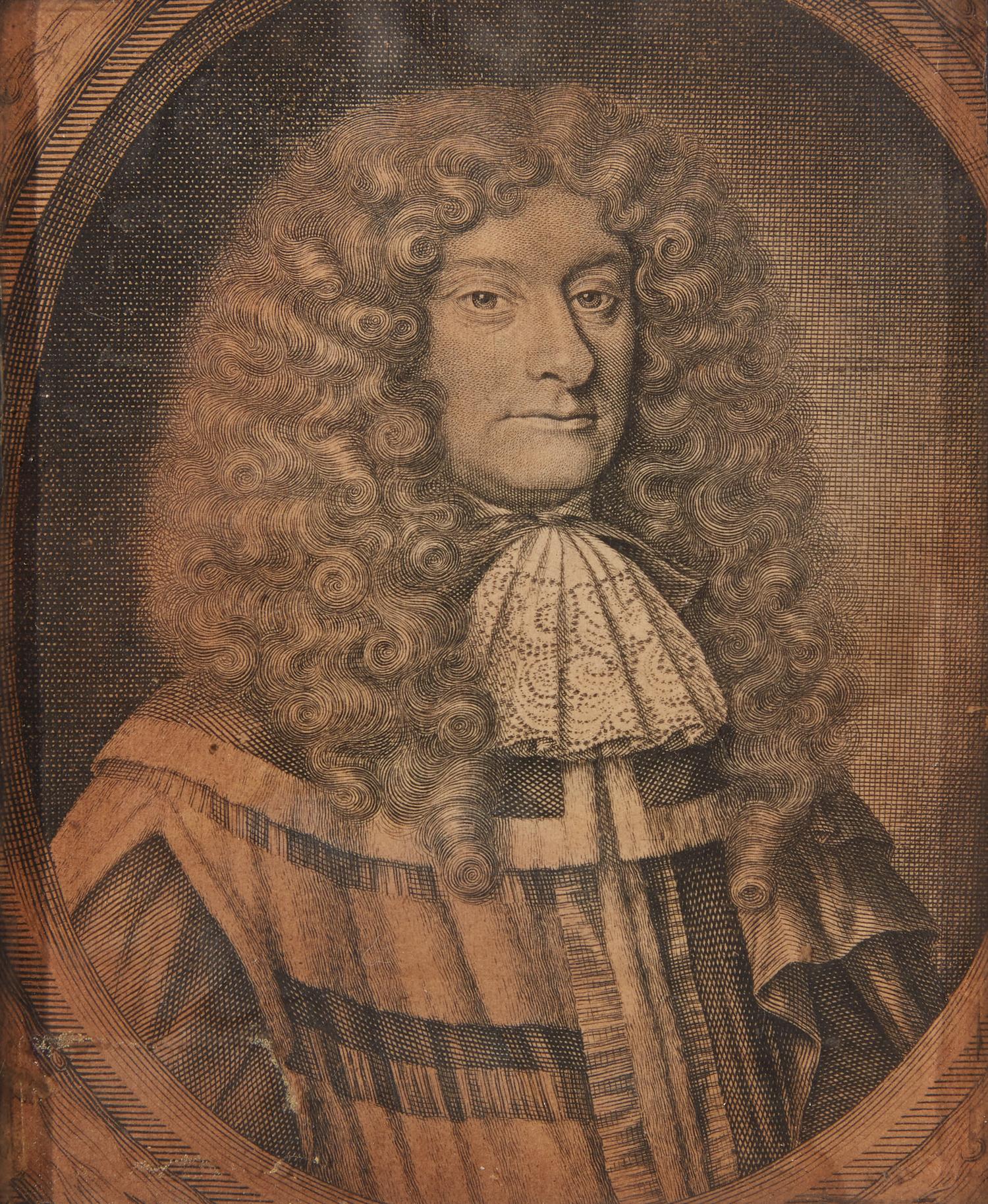 A collection of seven English and French portraits, 18th century