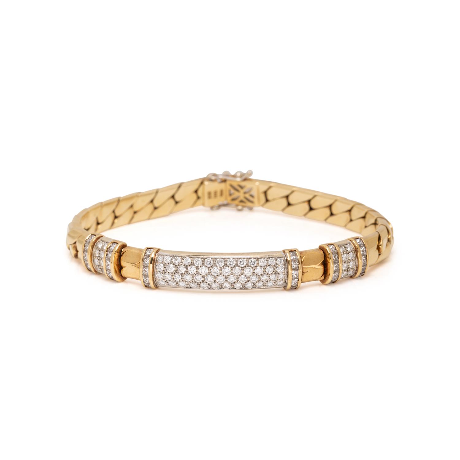 DIAMOND AND YELLOW GOLD BRACELET