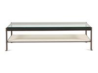 A Holly Hunt D'Orsay Glass and Marble Low Table