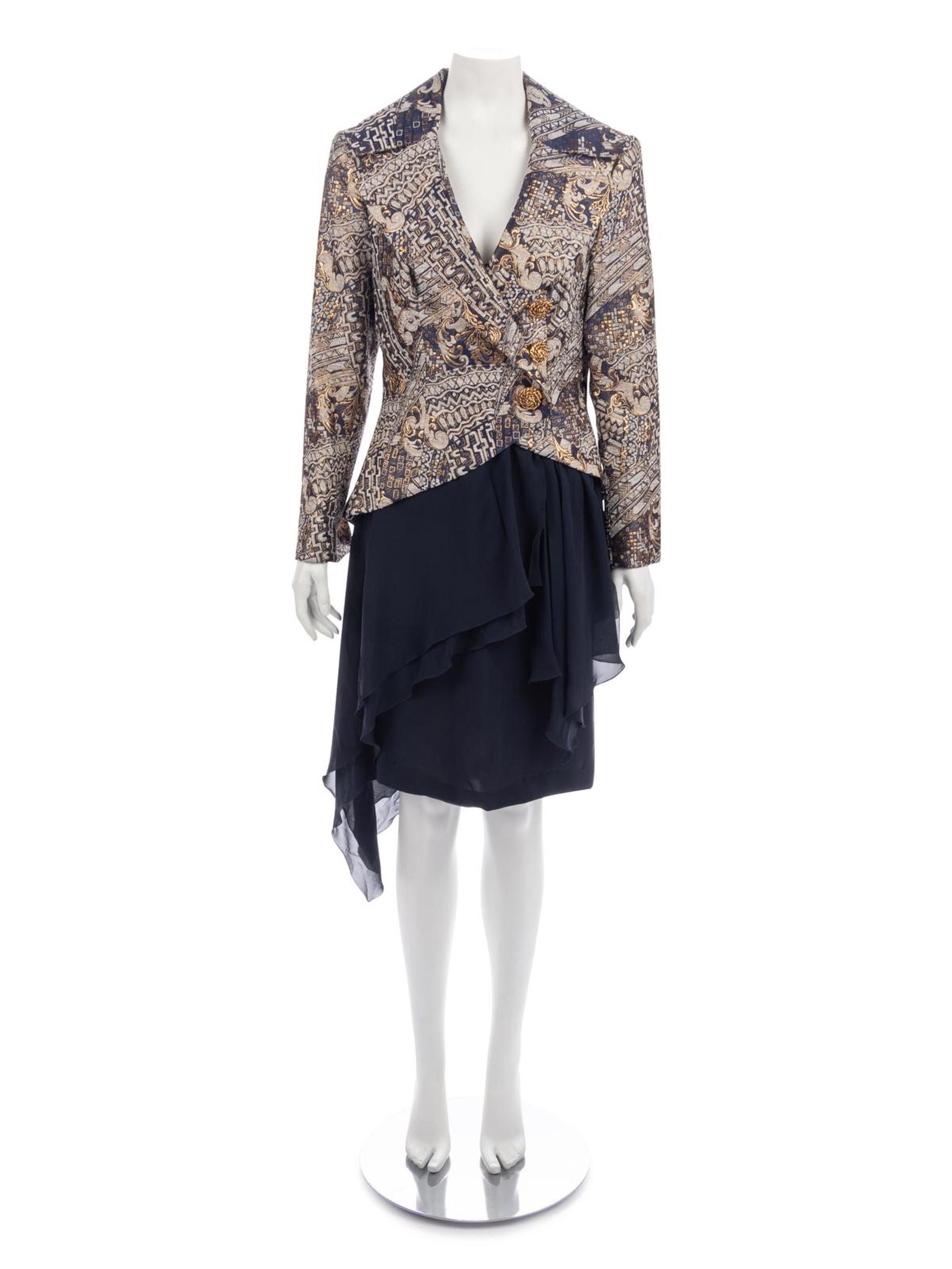 Two Jacket Ensembles, 1980-90s: Oscar de la Renta & Orrier's