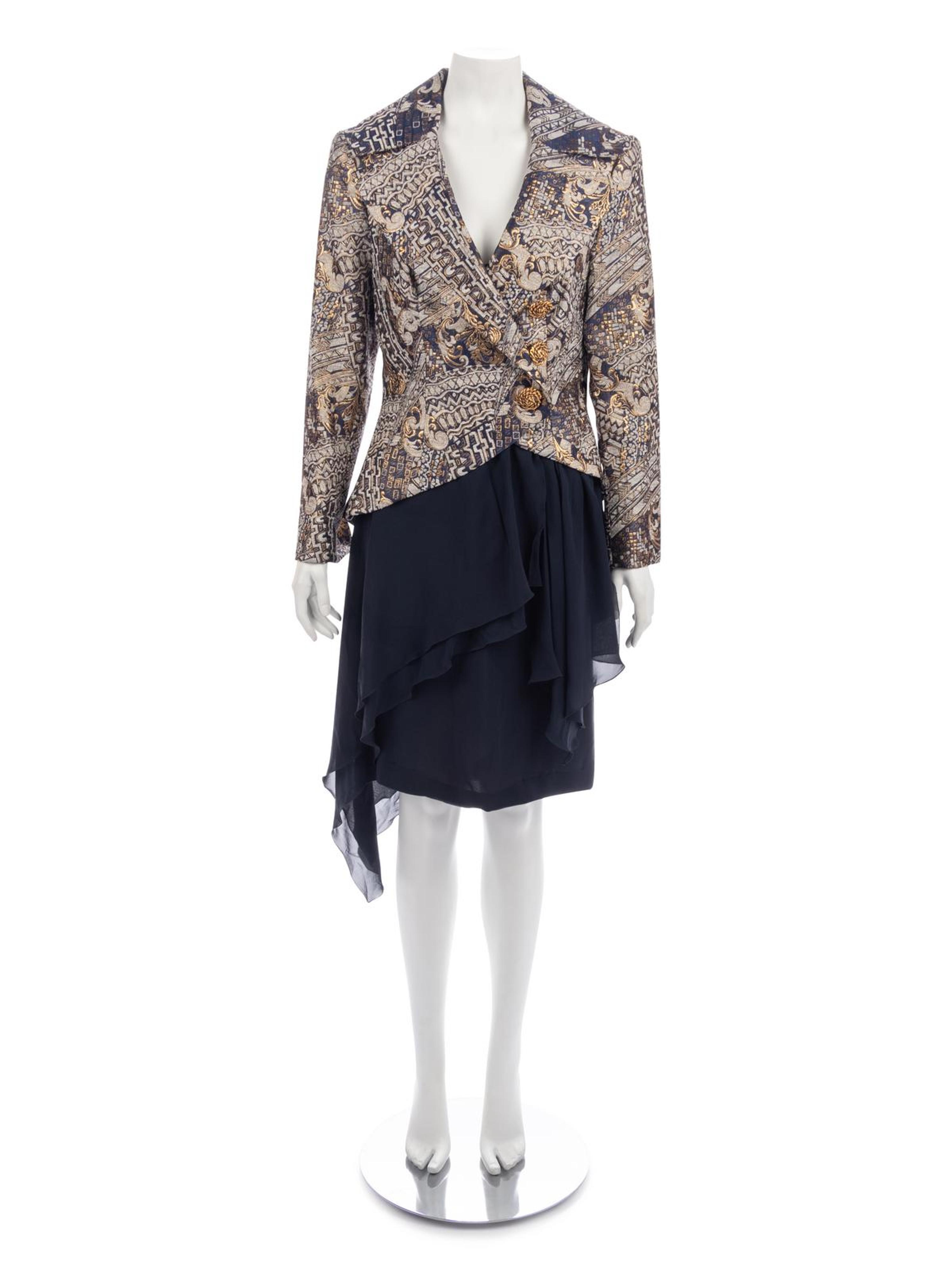 Two Jacket Ensembles, 1980-90s: Oscar de la Renta & Orrier's