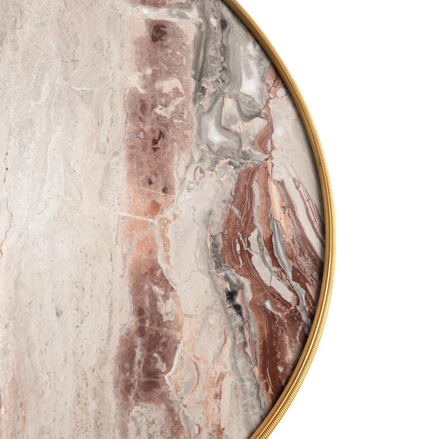 A Pair of French Neoclassical Style Gilt Bronze and Marble Guéridons