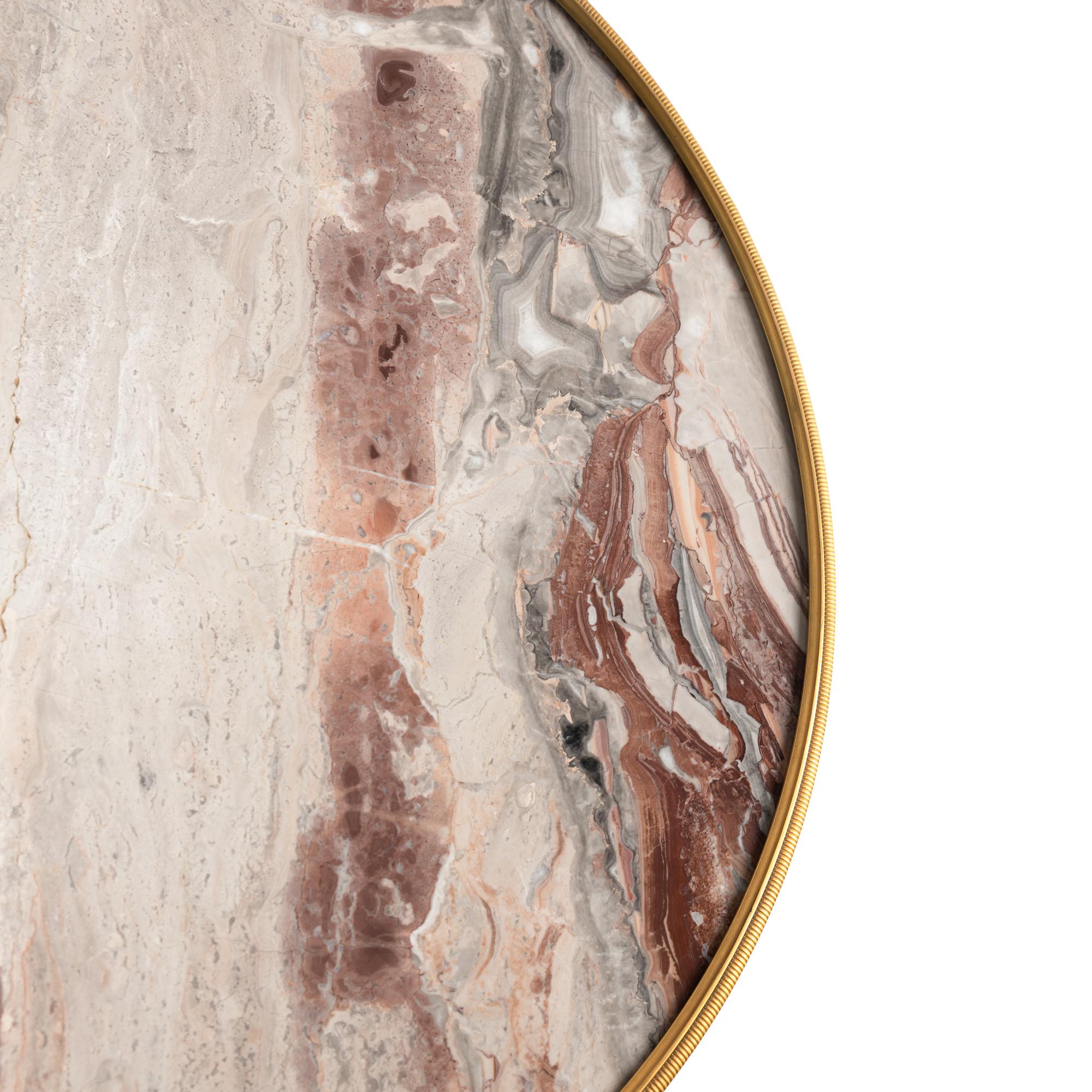 A Pair of French Neoclassical Style Gilt Bronze and Marble Guéridons