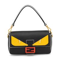 Fendi, Leather Monster Baguette & Fur Charm