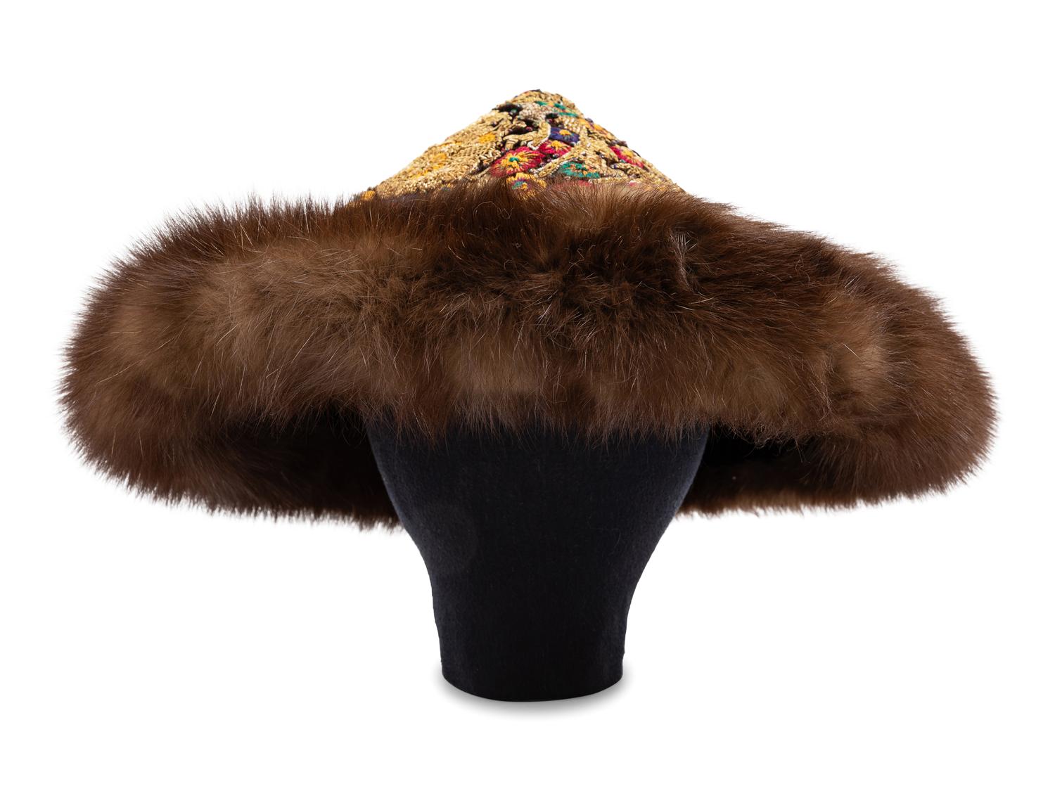 Revillon Haute Couture Velour and Sable Suit and Hat, 1994