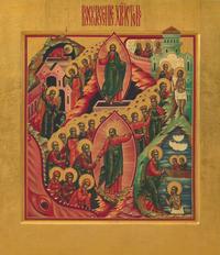 A Russian Icon of the Resurrection of Christ, modern