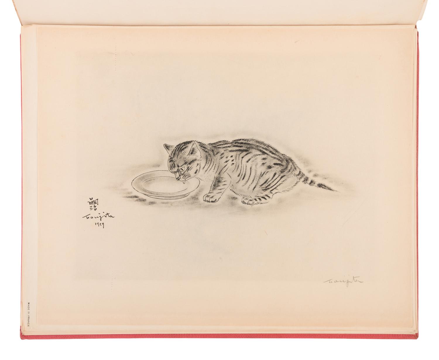 [ARTIST'S BOOKS]. FOUJITA, Léonard Tsuguharu (1886-1968), artist. -- JOSEPH, Michael (1897-1958). A Book of Cats being Twenty Drawings by Foujita . New York: Covici Friede, 1930.