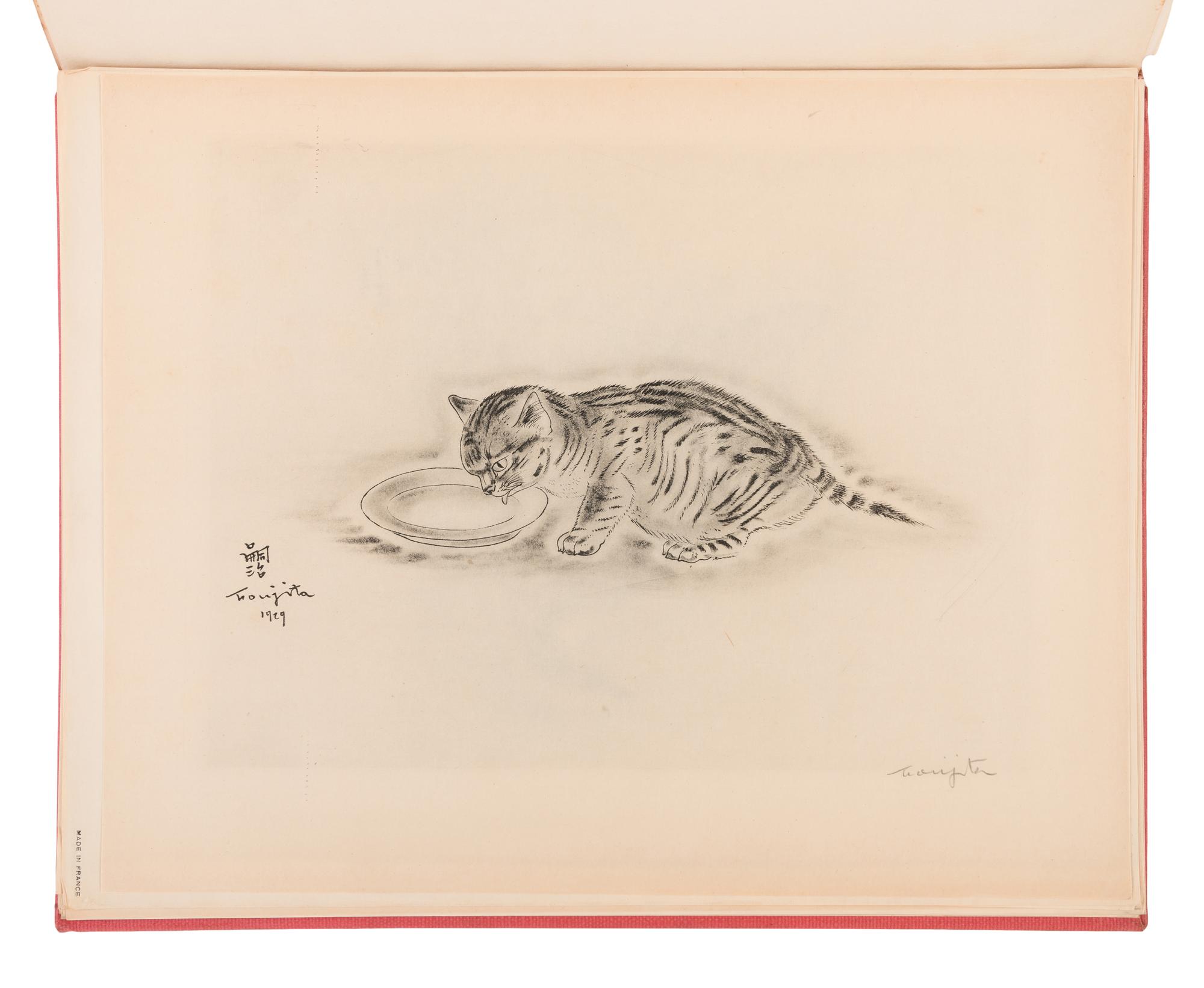 [ARTIST'S BOOKS]. FOUJITA, Léonard Tsuguharu (1886-1968), artist. -- JOSEPH, Michael (1897-1958). A Book of Cats being Twenty Drawings by Foujita . New York: Covici Friede, 1930.