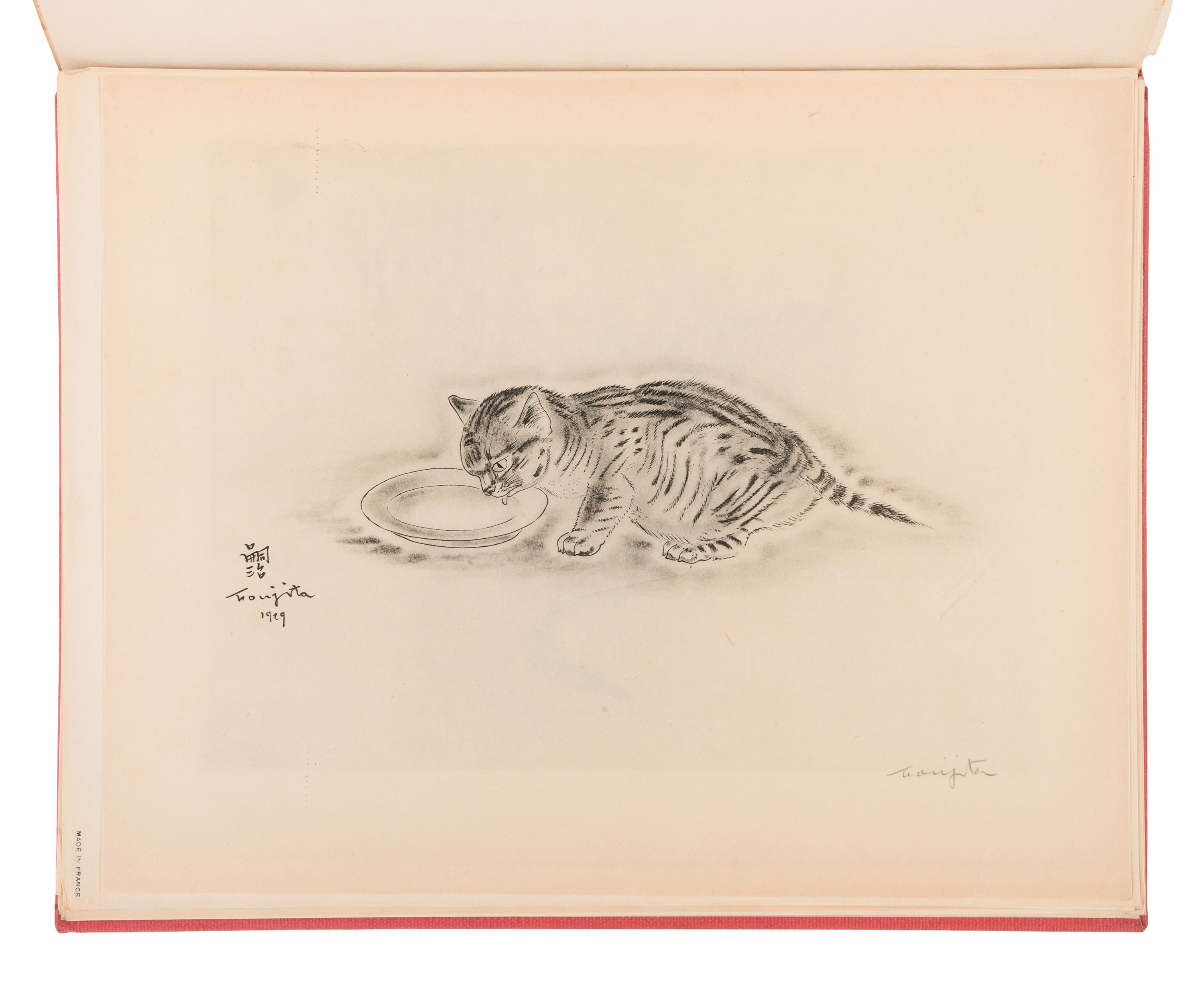 [ARTIST'S BOOKS]. FOUJITA, Léonard Tsuguharu (1886-1968), artist. -- JOSEPH, Michael (1897-1958). A Book of Cats being Twenty Drawings by Foujita . New York: Covici Friede, 1930.