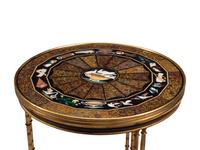 A Pair of Gilt Bronze and Specimen Marble Side Tables