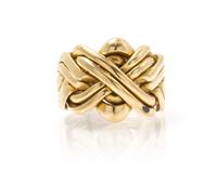 A 14 Karat Yellow Gold Puzzle Ring, 6.50 dwts.