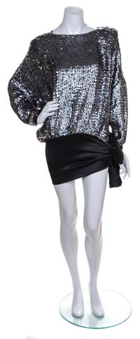 A Gianfranco Ferre Silver Sequin Tunic,