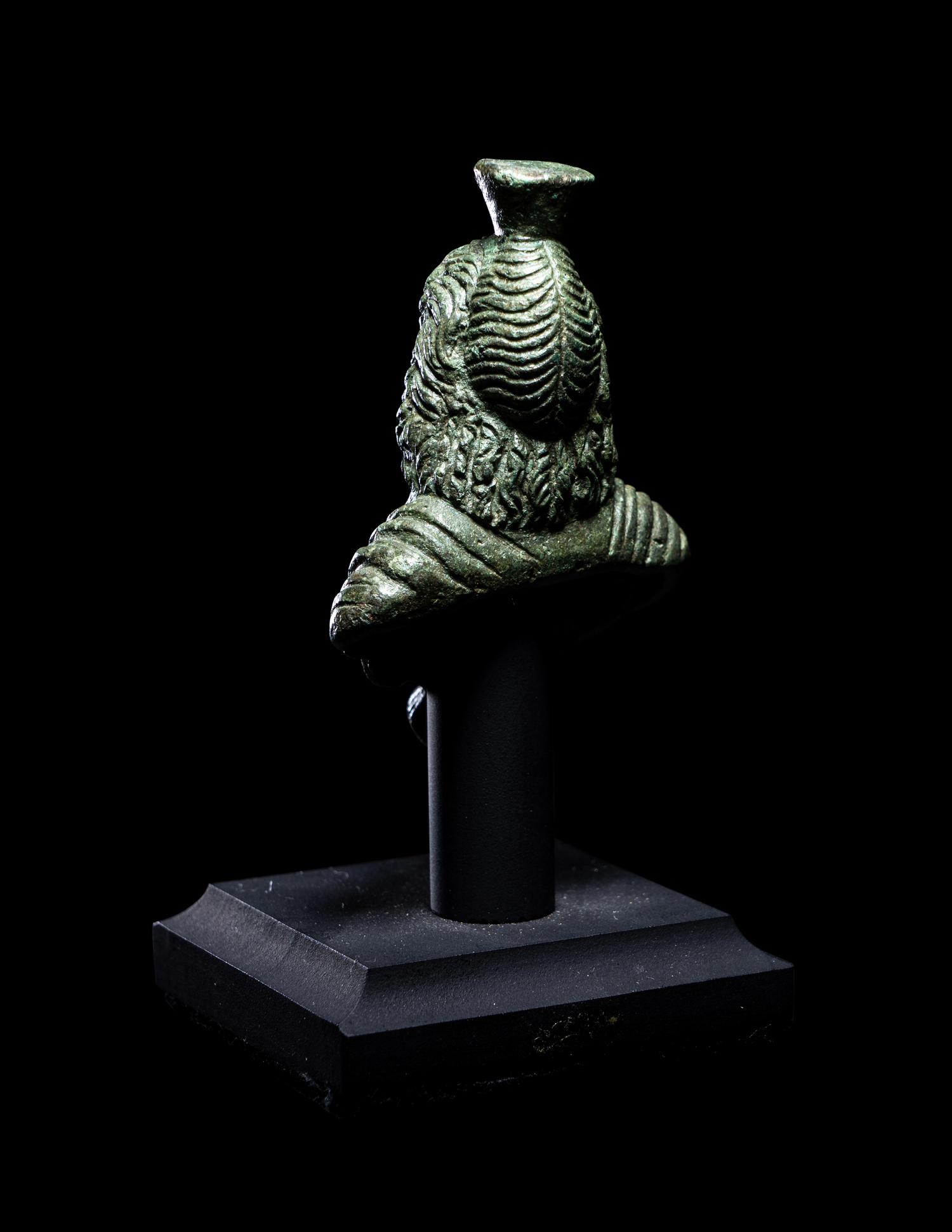 A Roman Bronze Bust of Serapis
