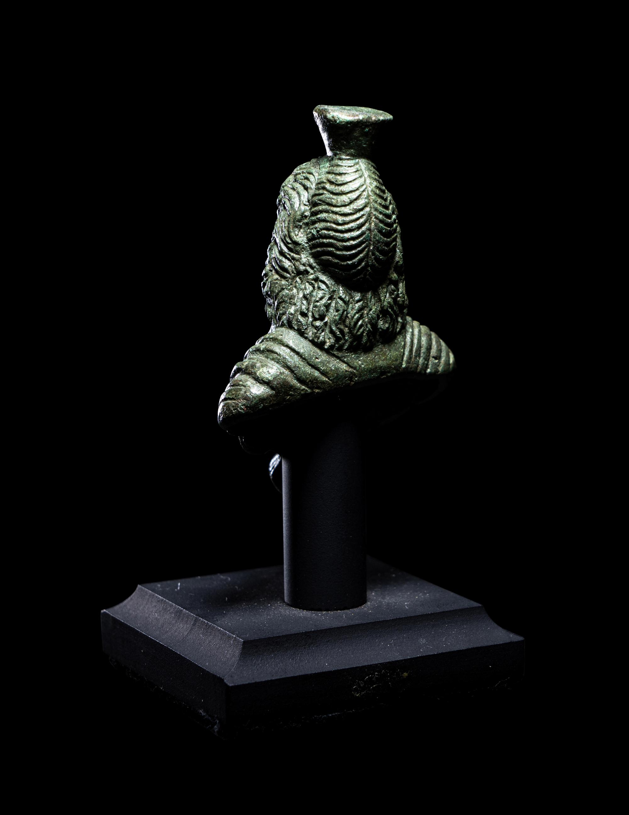 A Roman Bronze Bust of Serapis