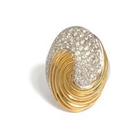 BICOLOR GOLD AND DIAMOND RING