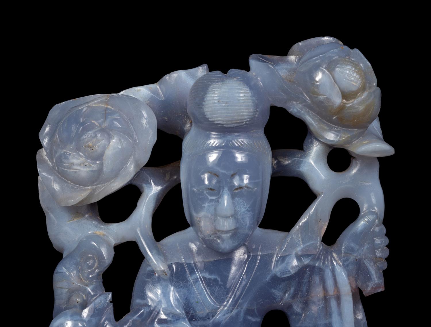 Two Chinese Carved Hardstone 'Immortals' Articles