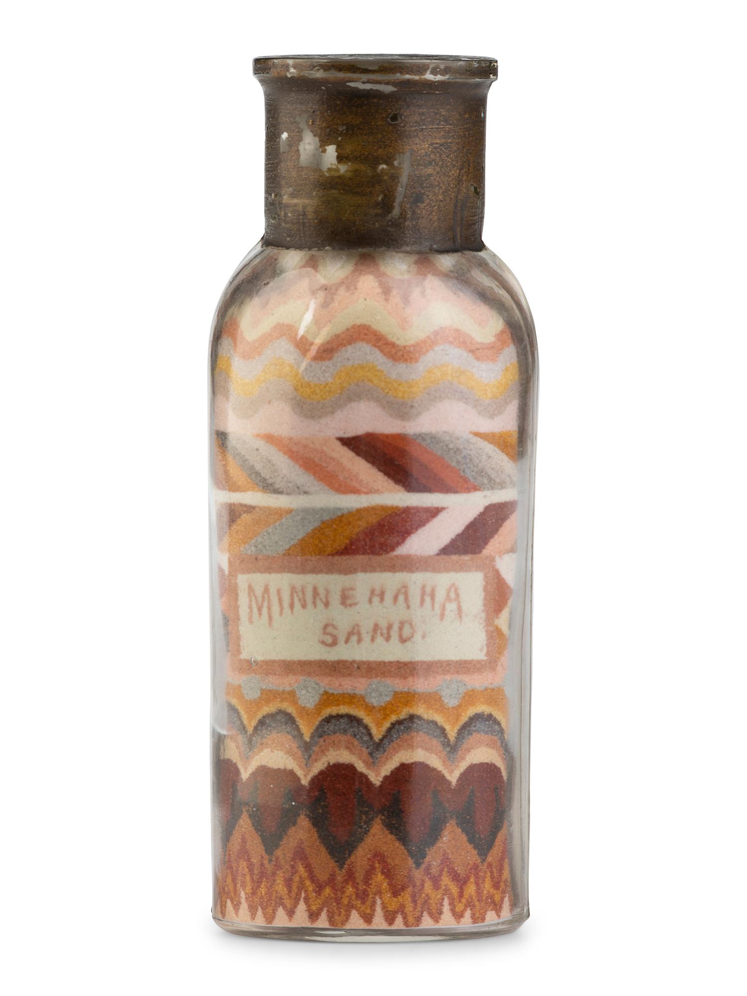 A Sand Art Bottle Featuring Minnehaha Falls, Minnesota