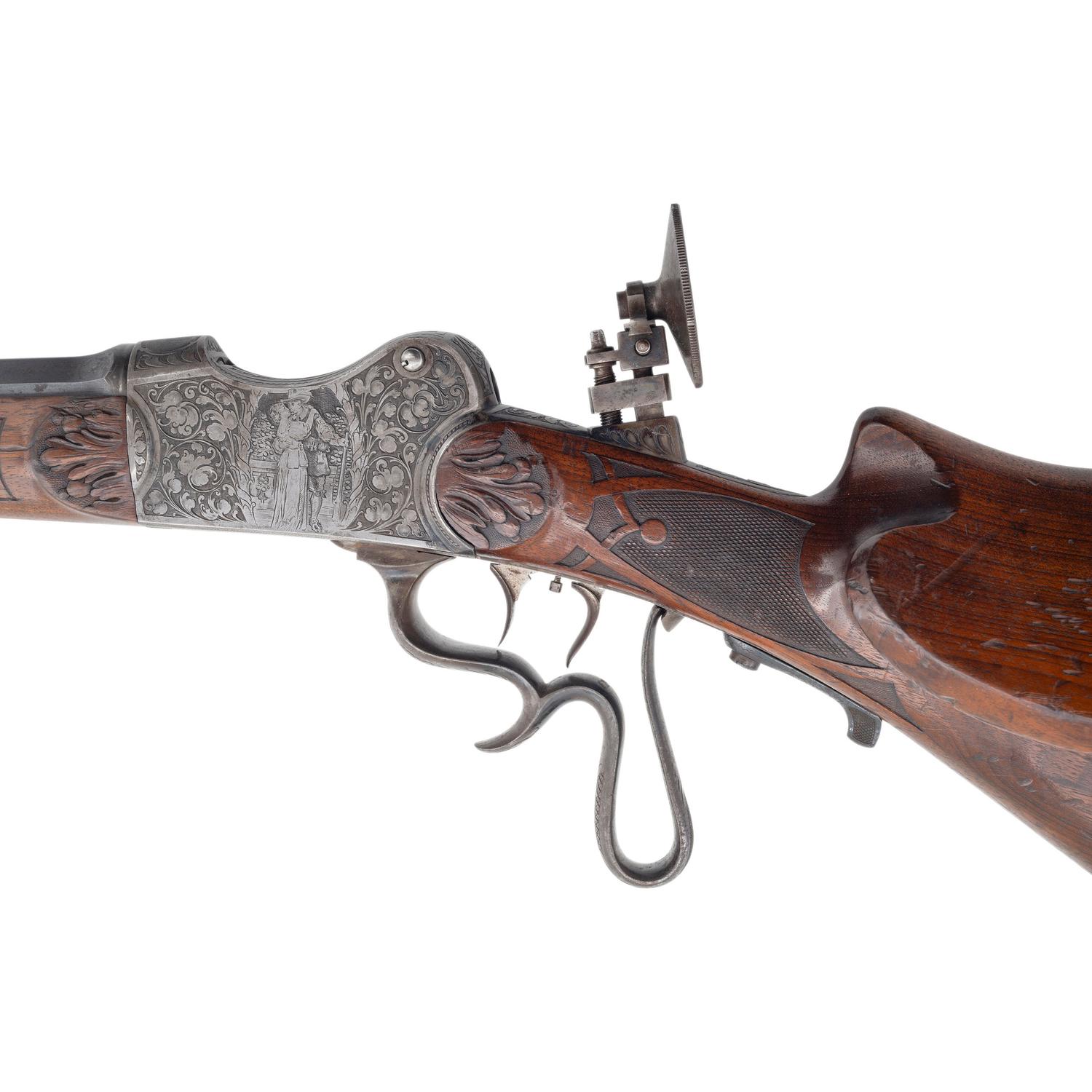 **Highly Embellished Schuetzen Rifle by Jos. Ofenstein of Aschaffenburg