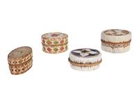 Northeastern or Great Lakes Quilled Birchbark Boxes